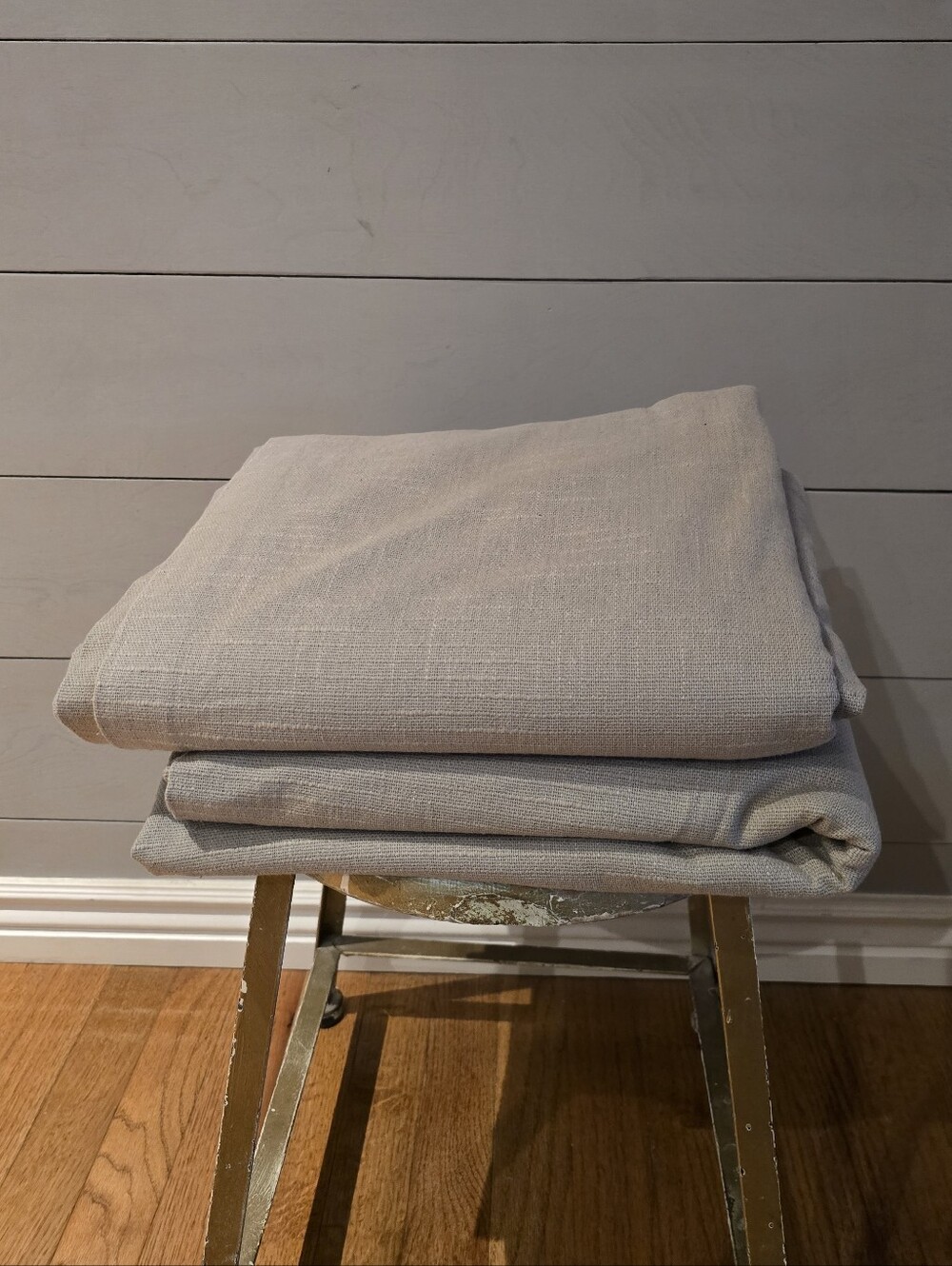 Pair Of Quince Slub Cotton Curtain Panels In Grey 48"x84" Each Light Filtering